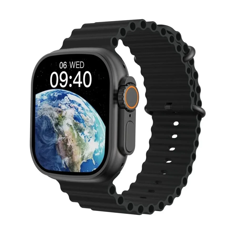 WiWu SW01 Ultra Bluetooth Calling Smart Watch- Black (IP68, Sports Modes, 2.1″ H