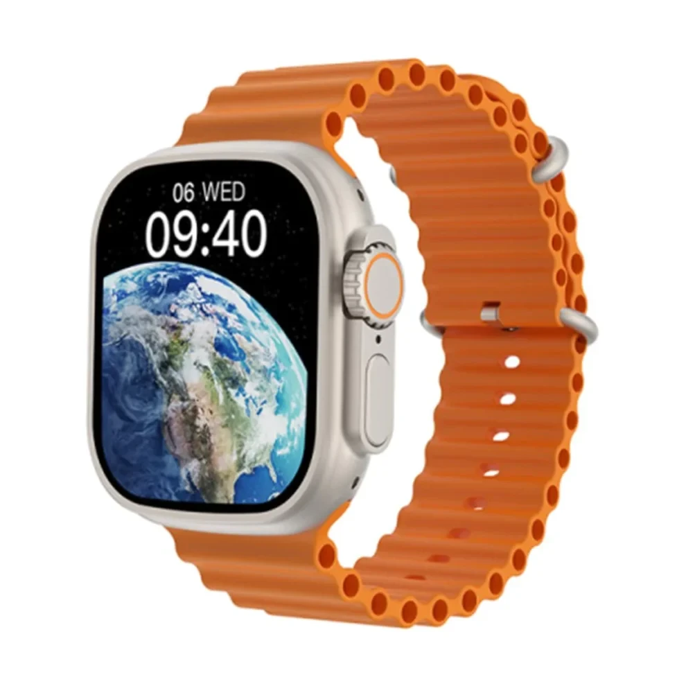 WiWu SW01 Ultra Bluetooth Calling Smart Watch- Orange (IP68, Sports Modes, 2.1″ 