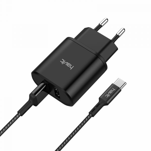 HAVIT® HV-ST823 2 In 1 USB Charge Kit With USB To Type-C Cable